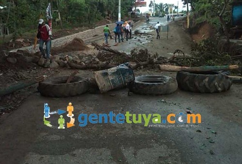 La Vega: protesta en la comunidad de Barranca